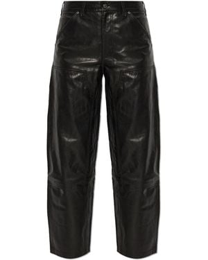 AllSaints Leather Trousers 'Manta' - Black