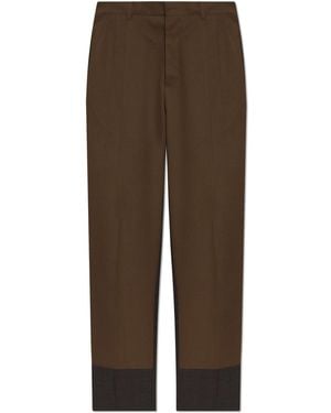 MM6 by Maison Margiela Creased Trousers - Brown