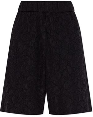 Dries Van Noten Shorts With Decorative Texture - Blue