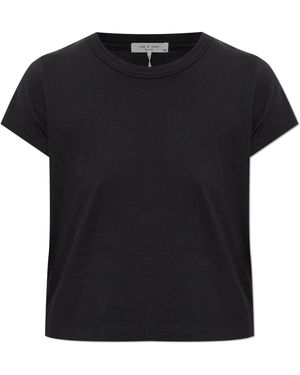 Rag & Bone Cotton T-Shirt With A Crew Neck - Black