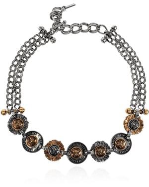 Versace Brass Necklace - Metallic