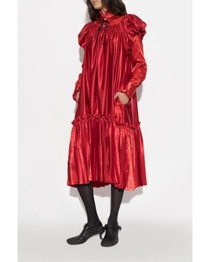 Comme des Garçons Dress With Puff Sleeves - Red