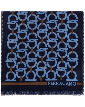 Ferragamo Wool Scarf - Blue