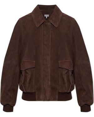 Loewe Suede Jacket - Brown