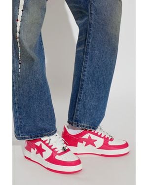 A Bathing Ape Sports Shoes With A Logo - Blue