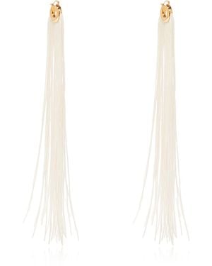 Jil Sander Earrings With Long Tassels - White