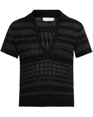 Akep Polo With Lurex Thread - Black