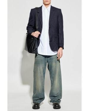 Balenciaga Shirt With Pocket - Blue