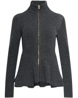 Alaïa Cardigan With Peplum - Black