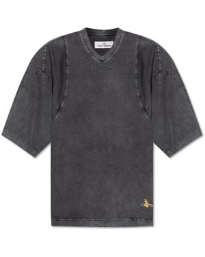 Vivienne Westwood V-Neck T-Shirt - Grey