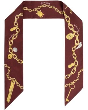 Givenchy Silk Scarf With Logo - Red