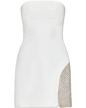 The Attico Short Strapless Dress - White