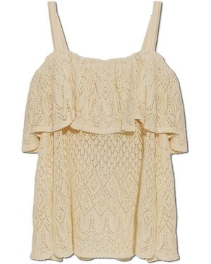 Zimmermann Crochet Camisole Top - Natural