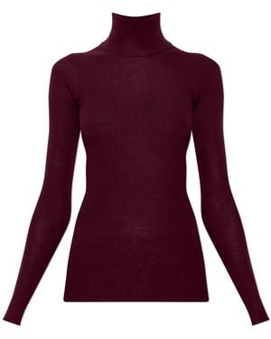Jil Sander Fitted Wool Turtleneck - Purple