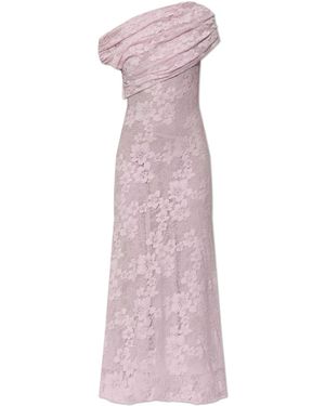 Self-Portrait Lace Dress With Shimmering Sequins - Pink