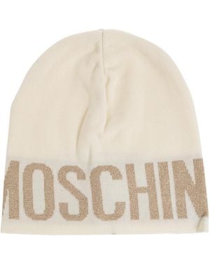 Moschino Cap With Logo - Natural