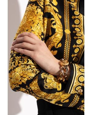 Versace Bracelet With Logo - Yellow