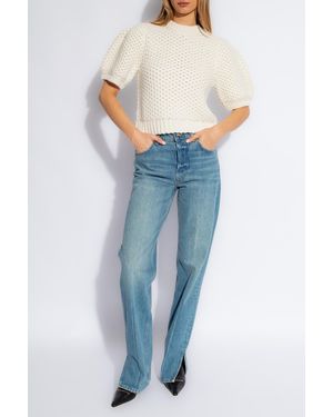 Anine Bing Roy Straight Leg Jeans - Blue