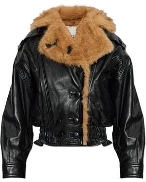 Isabel Marant Leather Jacket 'Valina' - Black