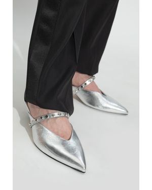 McQueen Heeled Mules - Black