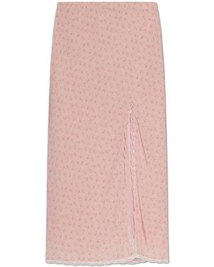 LoveShackFancy Long Skirt 'Silvia' - Pink
