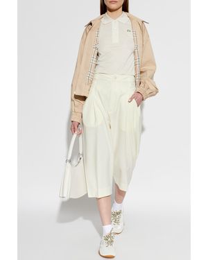 LACOSTE RUNWAY Silk Polo - Natural