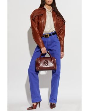 Versace Leather Jacket - Blue