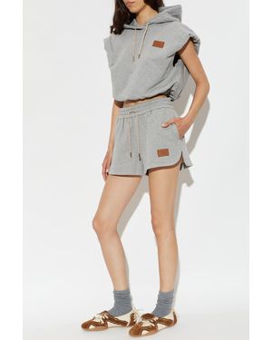 Fendi Shorts With Logo - Gray