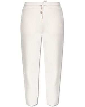 Burberry Trousers With Logo - White