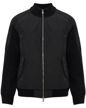 Moose Knuckles Puffer Jacket With Patch - Black
