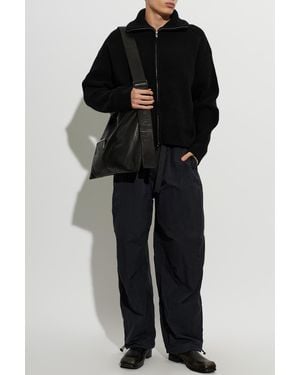 Studio Nicholson Wool Cardigan 'Sandos' - Black