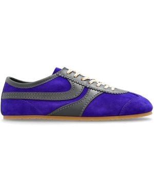 Dries Van Noten Leather Sports Shoes - Purple