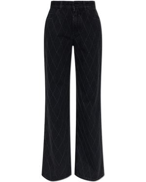 Balmain Wide-Leg Trousers - Black