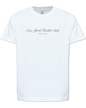 Sporty & Rich T-shirt With Logo, - White