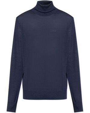 DSquared² Wool Turtleneck - Blue