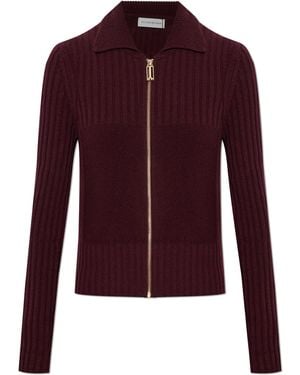 Victoria Beckham Cardigan With Collar - Purple