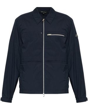 Moose Knuckles Light Jacket With A Collar - Blue