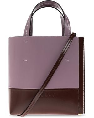Marni Leather 'North/South' Bag - Purple
