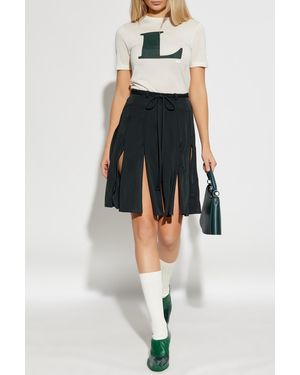 LACOSTE RUNWAY Skirt With Slits - Green