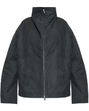 TOTEME Jacket With Stand-Up Collar - Black