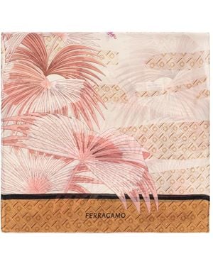 Ferragamo Silk Scarf With Print - Pink