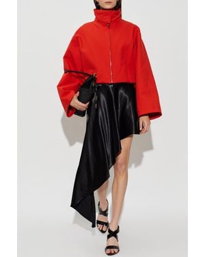 Alaïa Insulated Jacket With Stand-Up Collar - Red