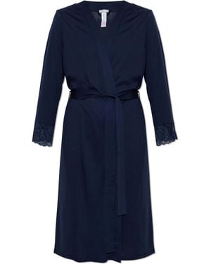 Hanro 'Azelia' Dressing Gown - Blue