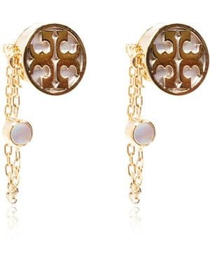 Tory Burch Logo Earrings - Metallic