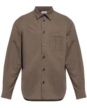 Ferragamo Shirt With Pocket - Brown