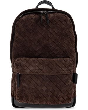 Bottega Veneta Suede Backpack - Brown
