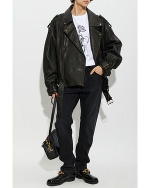 Balmain Leather Jacket - Black