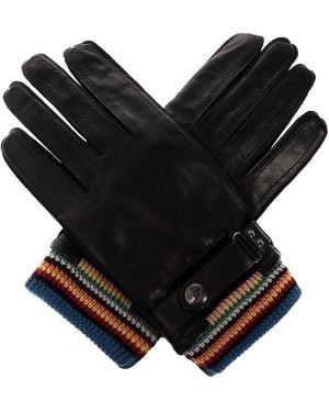 Paul Smith Leather Gloves - Black