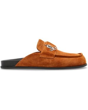 Jimmy Choo Suede Slides "Milo" - Brown