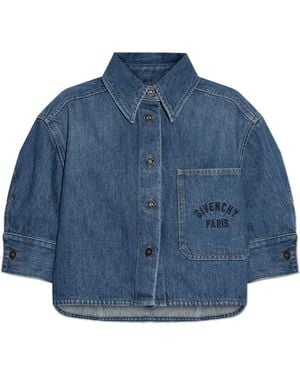 Givenchy Short Denim Jacket - Blue